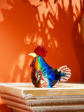 Vintage Art Hand-Blown Glass Gradient Chicken Figurine