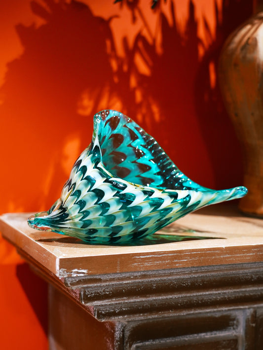 Hand Blown Glass Conch Seashell Figurine