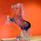 Handmade Blown Glass Art Horse Figurine Animal Steed Figurine