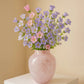 Minimalist Decorative Flower Vase for Home–Handcrafted Crystal Flower Vase with Pink Glossy Finish