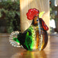 Vintage Art Hand-Blown Glass Rooster Figurine