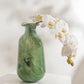 Forest Green Hand-Blown Glass Vase–Handcrafted Crystal Home Decor Inspired by Nature