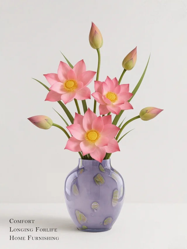 Hand-Painted Art Glass Vase - Multicolor Splash Design, Purple Base with Rainbow Accents, Boho Chic Home Decor