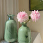 Forest Green Hand-Blown Glass Vase–Handcrafted Crystal Home Decor Inspired by Nature