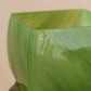 Modern Stacked Glass Vase - Green to Amber Gradient, Handcrafted Geometric Home Decor, Luxury Centerpiece for Living Room & Wedding