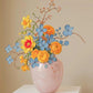 Minimalist Decorative Flower Vase for Home–Handcrafted Crystal Flower Vase with Pink Glossy Finish
