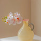 Creamy Yellow Crystal Glass Jug Vase–Minimalist Pastel Glass Decor