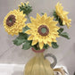 Creamy Yellow Crystal Glass Jug Vase–Minimalist Pastel Glass Decor