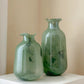 Forest Green Hand-Blown Glass Vase–Handcrafted Crystal Home Decor Inspired by Nature