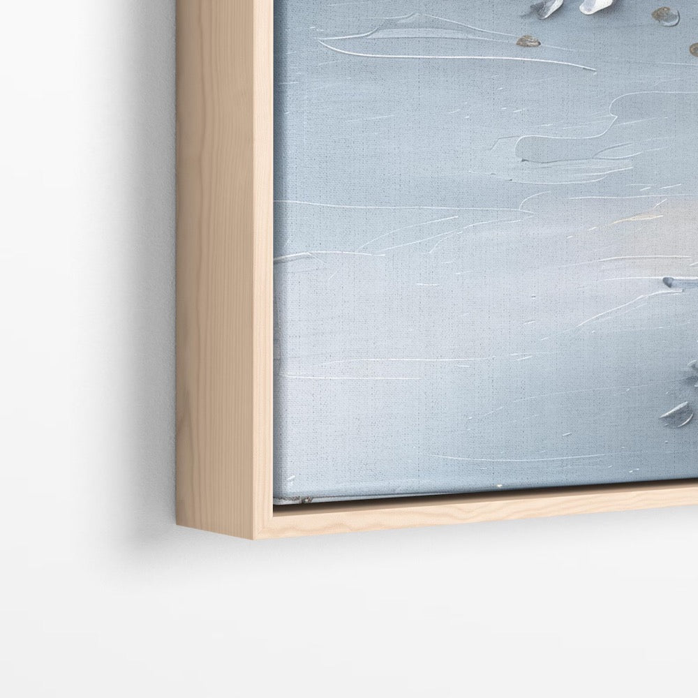 Tree of Life Oil Painting | Stretched Canvas Print | Abstract Gold & Silver Blossom Tree Wall Art | Living Room Home Decor