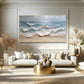 Blue Ocean Wave Painting on Canvas Impasto Textured Painting Designer Serene Canvas Art Choice Minimalist Living Room Art Contemporary Art
