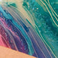 Crystal Resin Glass Huge Agate Abstract Modern Custom Gold Orange Red Green Blue Purple Teal Crystal Water Earth Glass Painting