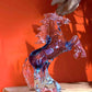 Handmade Blown Glass Art Horse Figurine Animal Steed Figurine