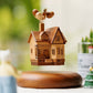 Handcrafted Magnetic Levitating Wooden Flying House