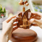 Handcrafted Magnetic Levitating Wooden Flying House