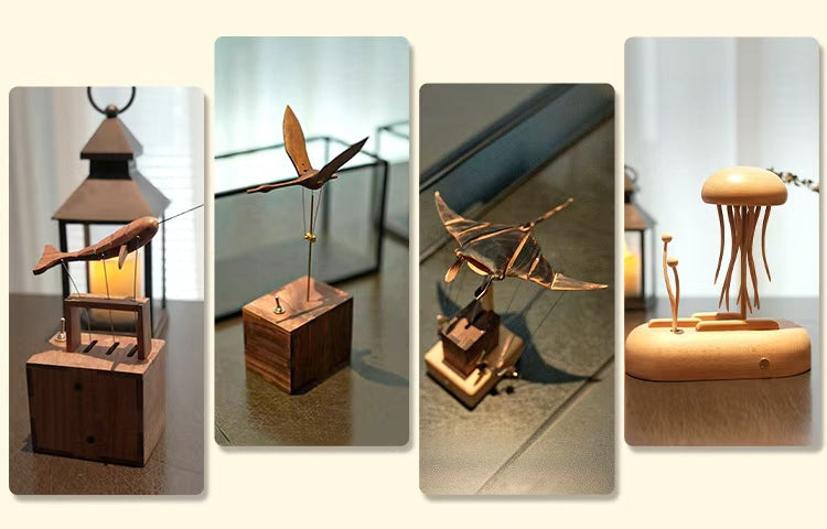 Artisan Wooden Jellyfish Automaton V2 – CHAMELEON