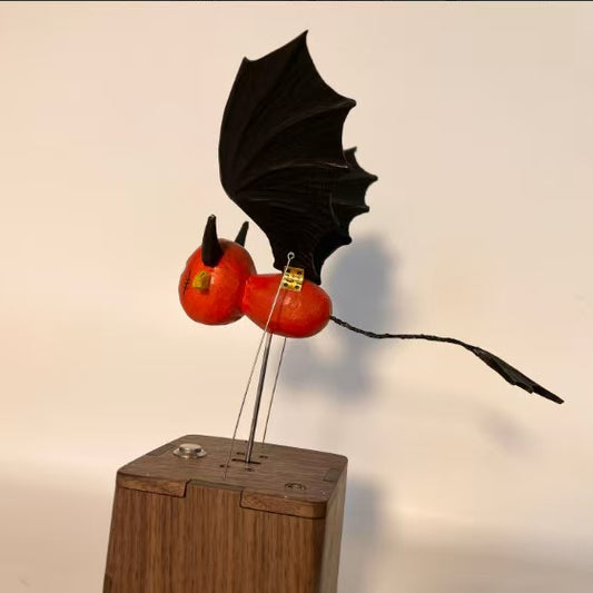 Artisan Wooden Flying Devil Automaton