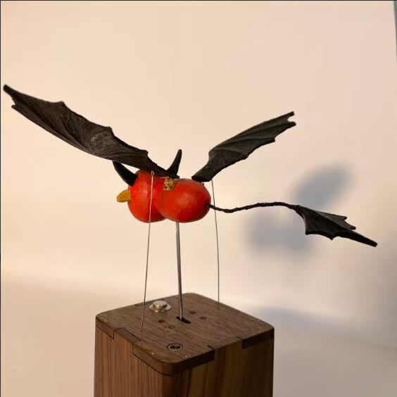 Artisan Wooden Flying Devil Automaton
