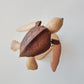 Handcrafted Wooden Sea Turtle Automaton | Kinetic Ocean Art & Moving Desk Decor